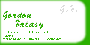 gordon halasy business card